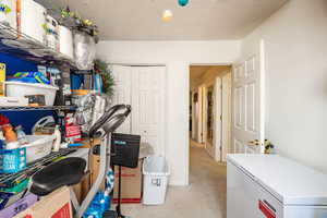 View of bedroom being used as storage