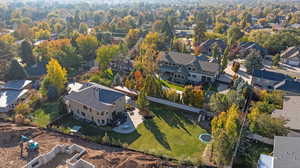 Birds eye view of property