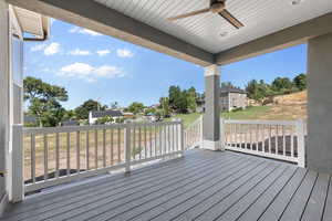 Deck with ceiling fan