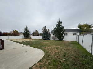 View of yard with a patio