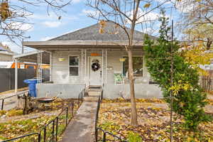 View of front facade featuring a porch