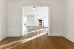 Living room featuring hardwood / wood-style floors