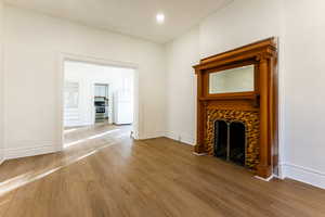 Living room featuring hardwood / wood-style floors