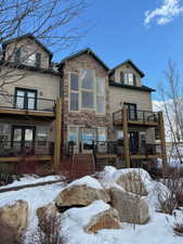 View of snow covered house