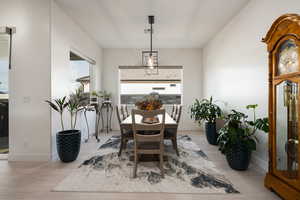 Dining room featuring light hardwood / wood-style flooring