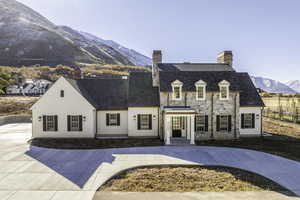 View of front of property featuring a mountain view