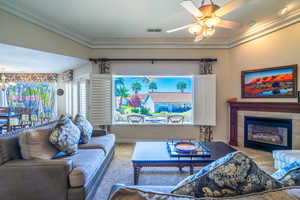 Living Room w/Plantation Shutters