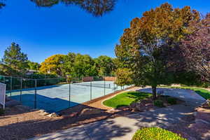 View of pickleball court