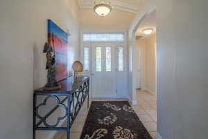 View of tiled foyer entrance