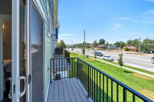 View of balcony facing West Hill field Rd