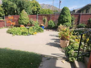 Exterior space with a mountain view