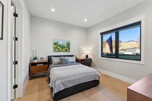 Bedroom featuring light wood-type flooring