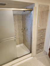 Bathroom with walk in shower