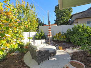 View of patio featuring an outdoor living space