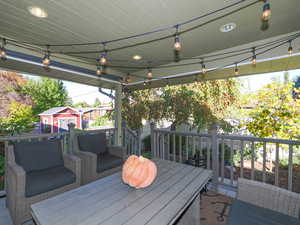 View of wooden terrace