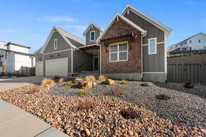 View of front facade with a garage