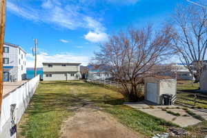 View of yard, plenty of room to build