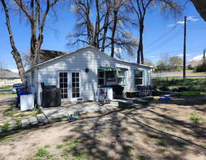 Back of house and a patio area