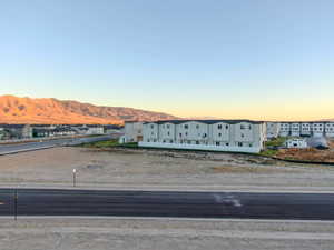 Exterior space with a mountain view