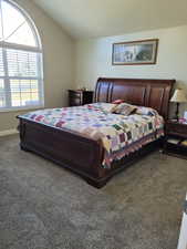Master Bedroom with carpet flooring
