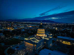 Nearby Drone shot featuring Utah State Capital