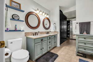 Primary bathroom with double vanities