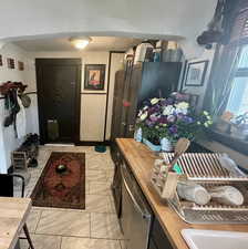 Foyer entrance featuring sink