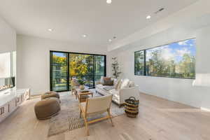 Living room featuring light hardwood / wood-style floors