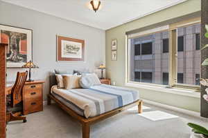 Bedroom featuring carpet flooring