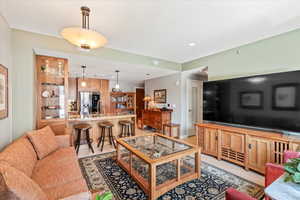 Living room with sink