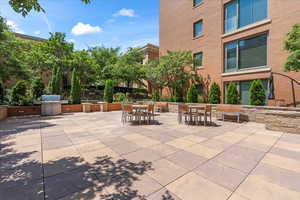 View of patio with grilling area