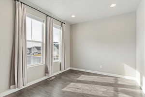 Formal dining room or office, featuring hardwood / wood-style floors