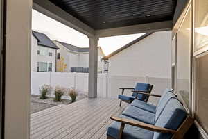 View of wooden terrace