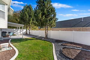 View of yard with a patio