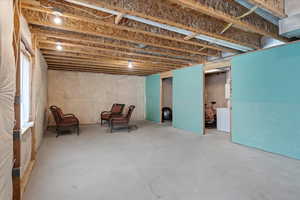 Partially finished basement