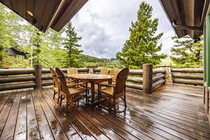 View of wooden terrace