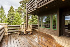 View of wooden terrace