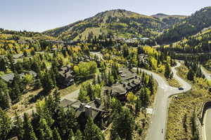 Bird's eye view featuring a mountain view