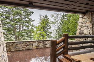 View of wooden terrace