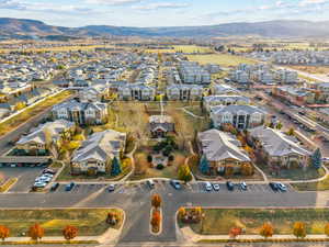 Bird's eye view featuring a mountain view