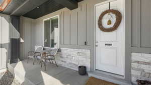 Entrance to property with covered porch