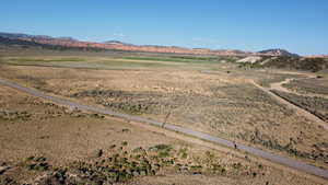 View of mountain background with rural landscape