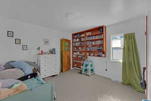 Sitting room with light carpet