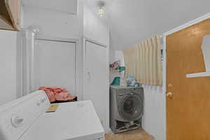 Laundry area with washing machine and dryer