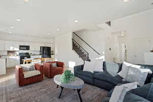 Living room featuring wood-type flooring