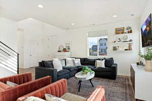 Living room featuring hardwood / wood-style floors