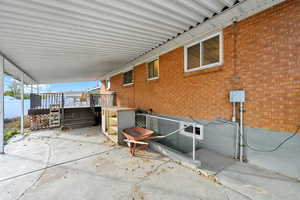 View of patio / terrace with a deck