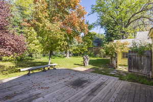 Deck with a lawn