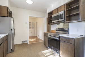 View from kitchen into dining room