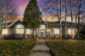 View of front of home at twilight